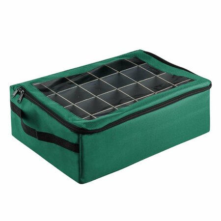 OFICINA 48 Christmas Ornament Organizer Storage Box - Green OF3253113